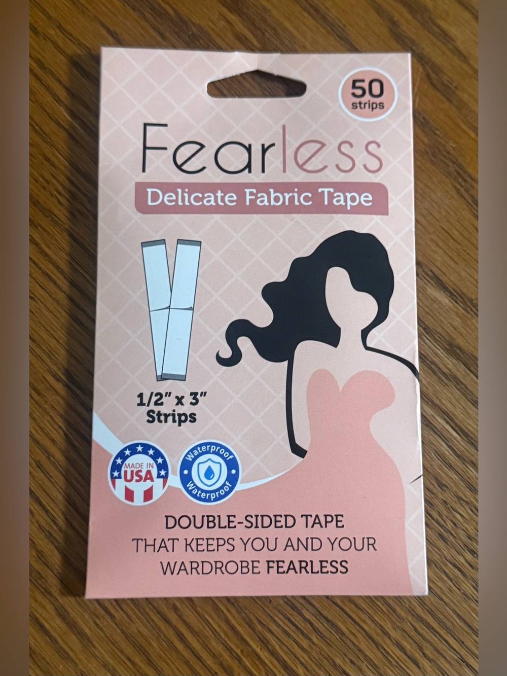 Fearless Delicate Fabric Tape 50 Strips Double-Sided Waterproof Clothing Fashio